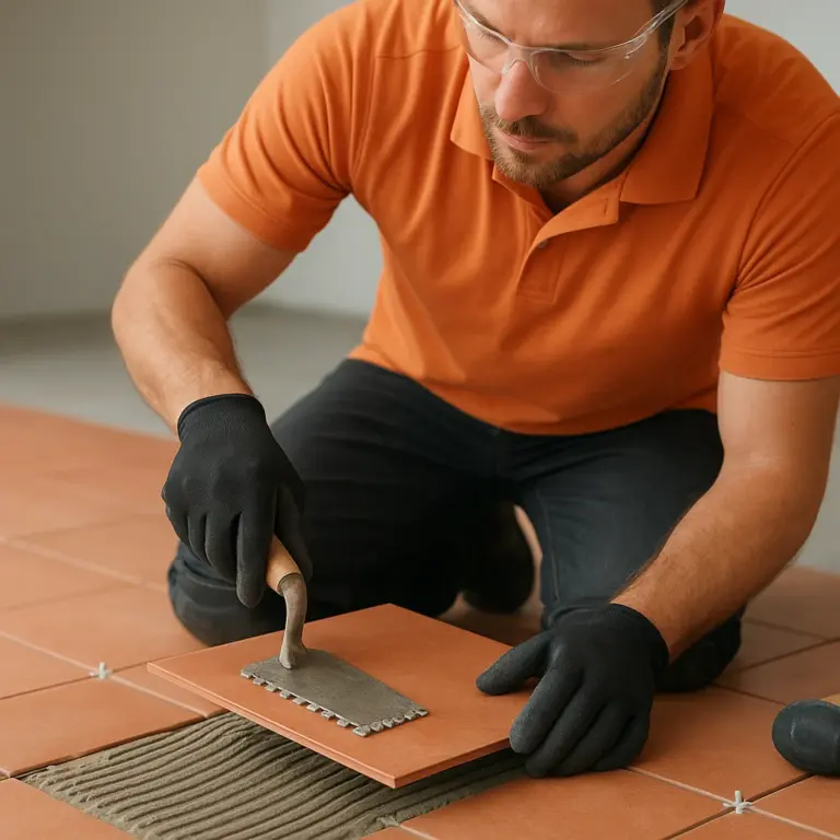 Clay tile installation
