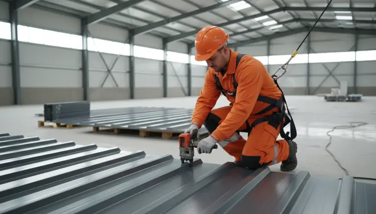 Metal roofing installation